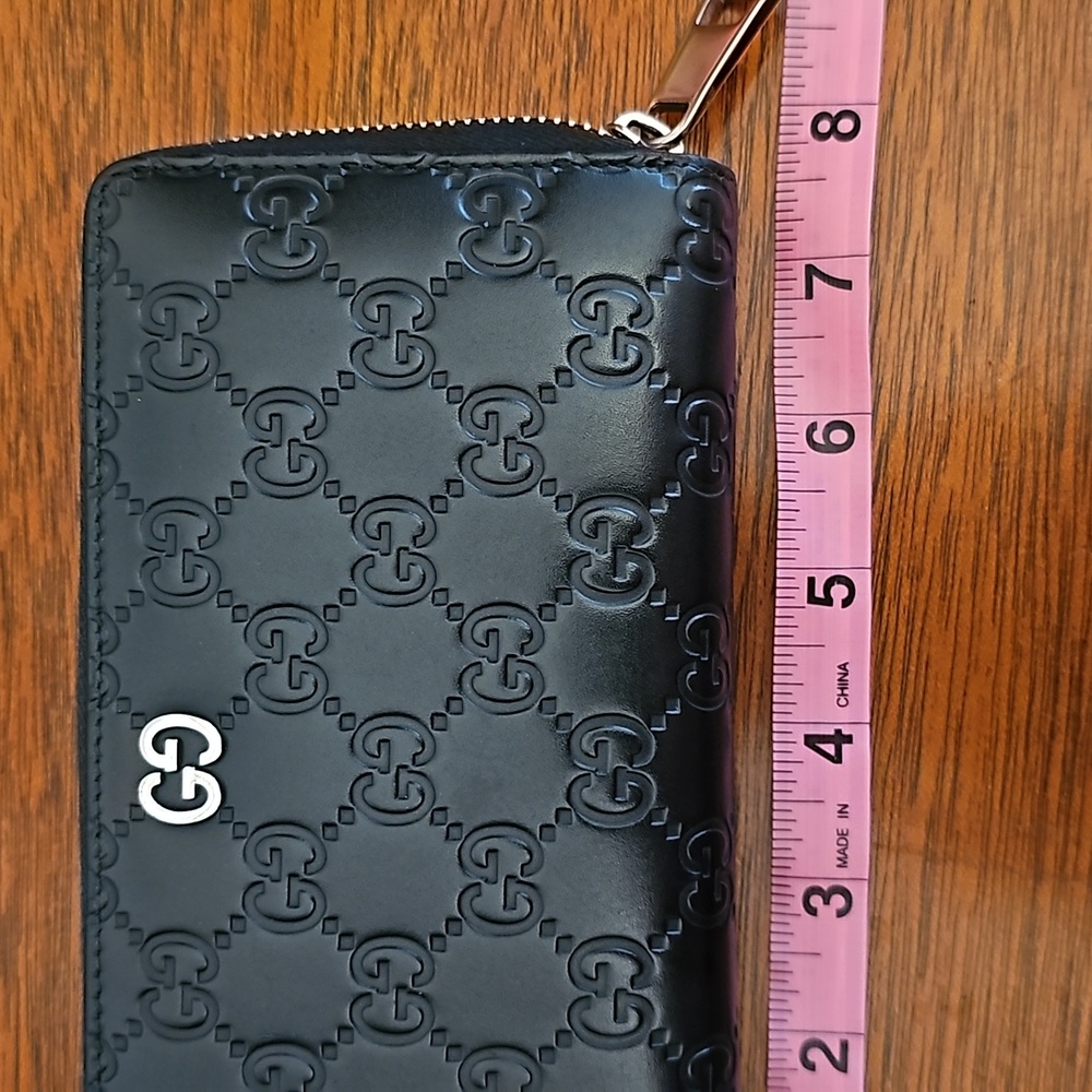 Authentic Gucci Logo Black Continental Wallet - Picture 8 of 11